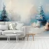Bos - Winter - Natuur - Abstract - Sneeuw fotobehang vinyl groot -woonkamer