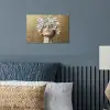 Gezicht - Bloemen - Goud - Abstract poster papier klein -sfeer2