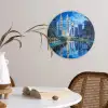 Stad Kuala Lumpur - Skyline - Wolkenkrabbers - Water Wandcirkel kunststof plaat 5mm dik klein -sfeer4