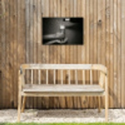 Champagnefles - Glas - Minimalistisch - Spetters Tuinposter op houten frame 2 cm dik klein -sfeer4