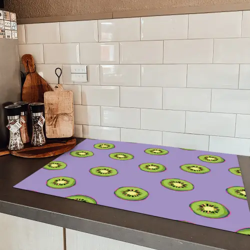 Kiwi - Patroon - Paars Inductie beschermer vinyl 3mm klein 276 -sfeer3