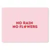 No rain no flowers - Minimalistisch - Roze - Bloem muismat rubber klein -3d