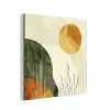 Abstract - Landschap - Zon - Kunst aluminium wit klein -3d