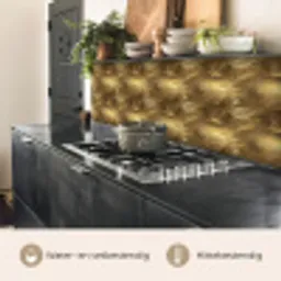 Palm - Waaier - Goud keuken achterwand 2 middel 871 -usp_NL