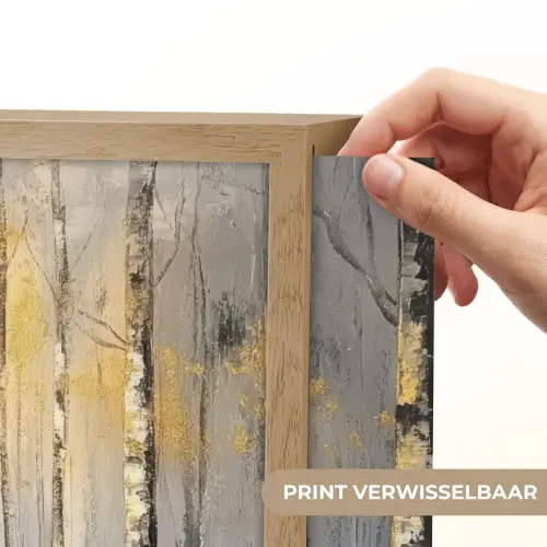 Winter - Abstract - Sneeuw - Natuur - Zon Light Box met batterij (Wandlamp) middel -USP_websiteprintNL