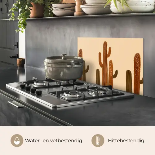 Cactus - Woestijn - Zand - Bruin keuken achterwand spatscherm klein -usp_NL
