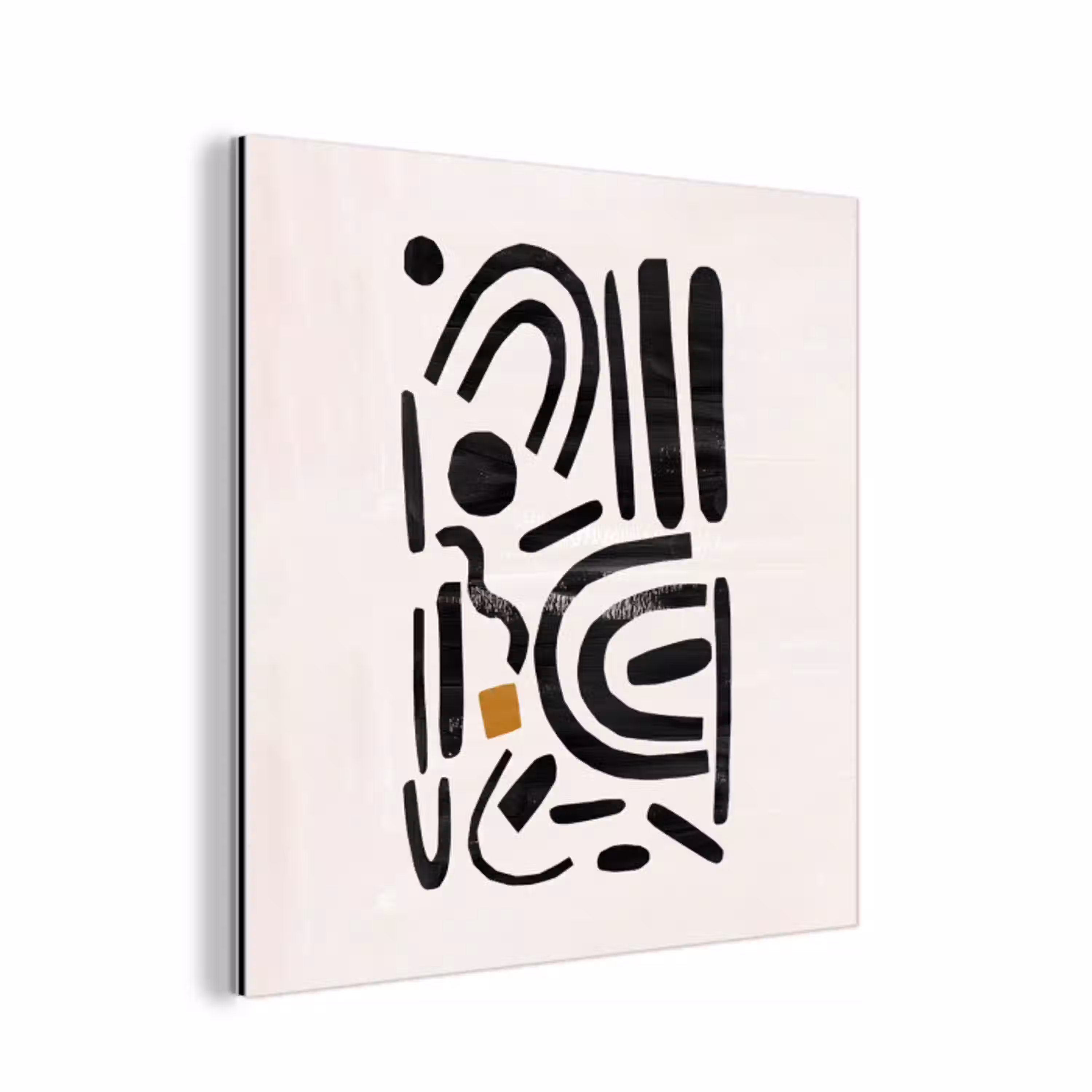 Abstract - Kunst - Vormen - Zwart aluminium wit klein -3d