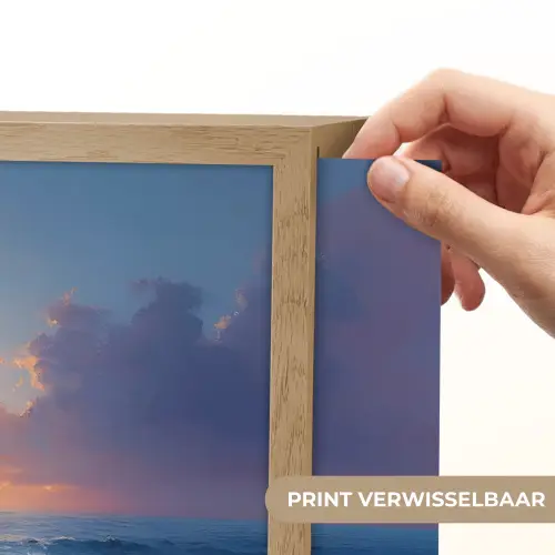 Golven - Zee - Kleurrijk - Rotsen Light Box met batterij (Wandlamp) middel -USP_websiteprintNL
