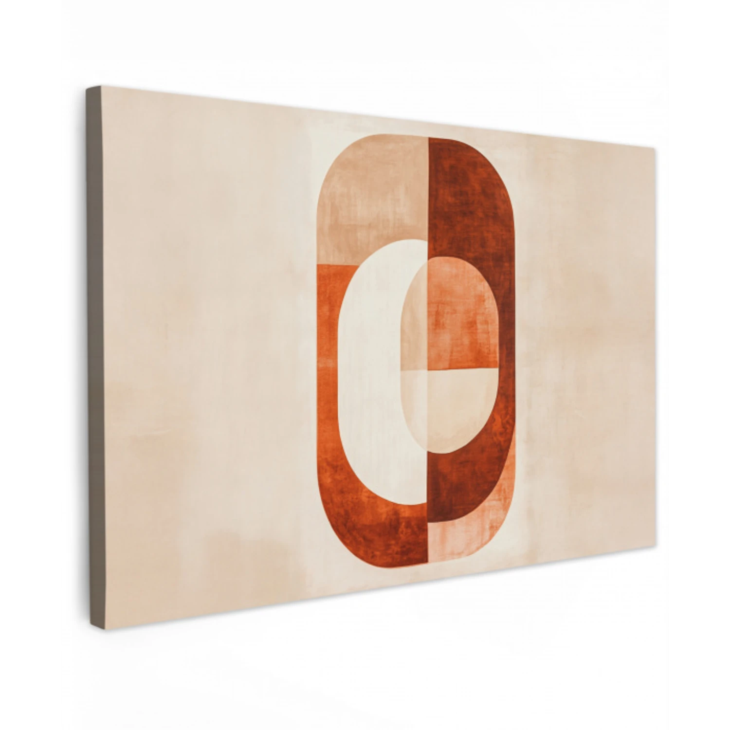 Illustratie - Abstract - Vormen - Rood Tuinposter op houten frame 2 cm dik klein -3d