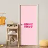 Bisou - Roze - Schaduw deurposter klein -sfeer4