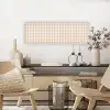 Plaid - Patroon - Vierkant - Beige canvas 2cm klein 828 -sfeer6