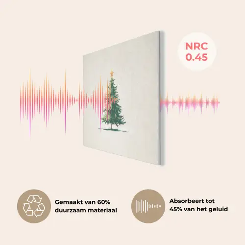 Kerstboom - Illustratie - Ster - Sneeuw PET vilt klein -USP_NL