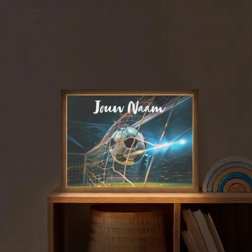 Voetbal - Goal - Sport - Jongens Light Box met batterij (Wandlamp kind) middel -sfeer1_kind