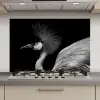 Kraanvogel - Zwart - Wit - Vogel - Dieren keuken achterwand spatscherm klein -3d_website