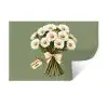Lint - Boeket - Groen - Quote Muursticker klein -3d