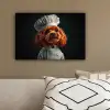 Bruin - Kok - Hondje canvas 2cm klein -sfeer3