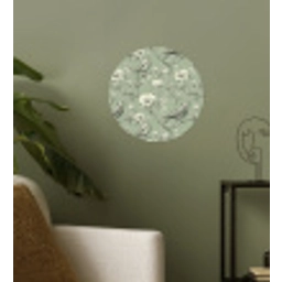 Klassiek - Botanisch - Groen Wandcirkel behangsticker klein 186 -sfeer2