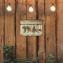 Hout - Keukengerei - Stilleven - Tegels tuinposter los doek klein -sfeer1