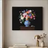 Rozen - Bloemen - Vaas - Boeket Textielframe zwart klein -sfeer2