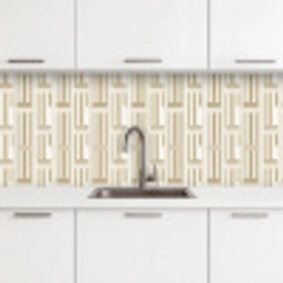 Modern - Geometrisch - Beige keuken achterwand 2 middel 871 -3d