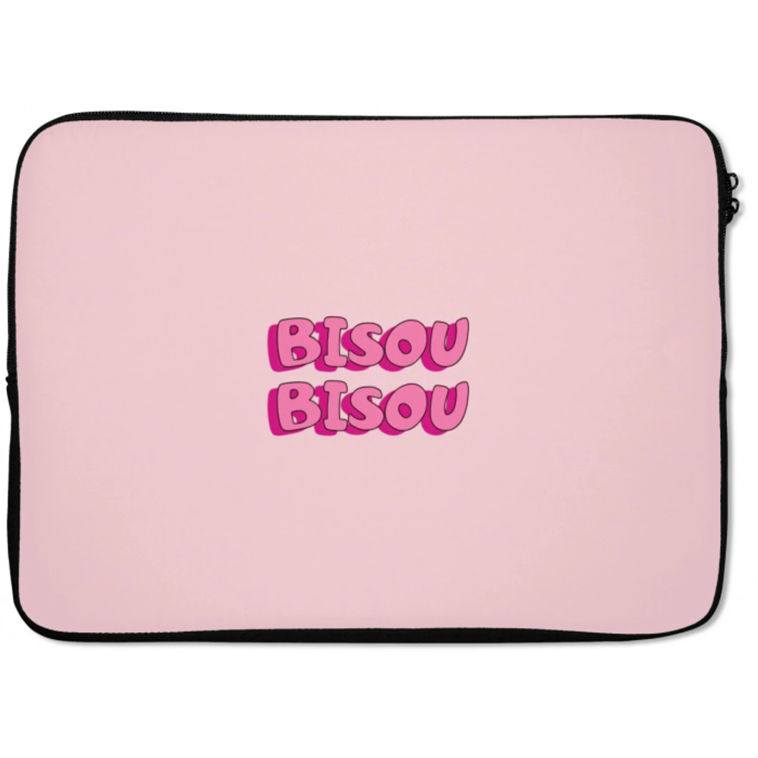 Bisou - Roze - Schaduw laptophoes neopreen klein -zkaufland3dotto