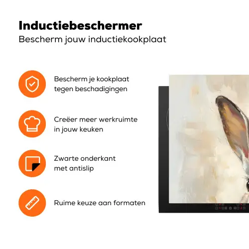 Haas - Oren - Bruin Inductie beschermer vinyl 3mm klein -zzzzzzz-td-ups