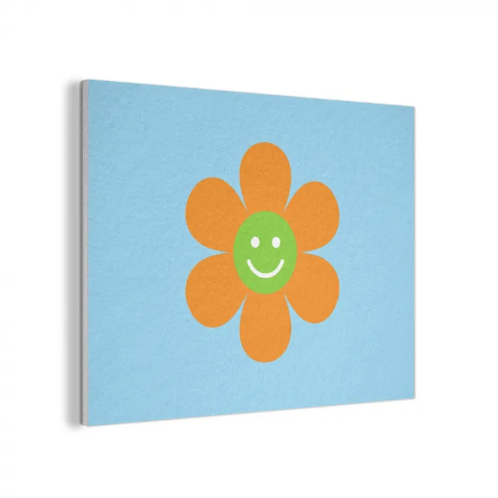 Bloem - Smiley - Kleurrijk PET vilt klein -3d
