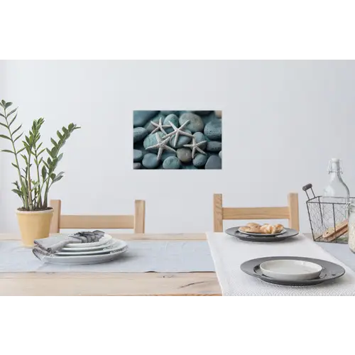 Zeesterren - Stenen - Wit Muursticker klein -eettafel