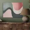 Abstract - Golven - Sierlijk - Roze PET vilt klein -sfeer2