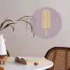 Beige - Ijsje - Spikkels Akoestische PET Vilt - Rond klein -sfeer3