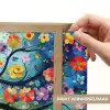 Boom - Kleurrijk - Bloemen - Kunst - Abstract Light Box met batterij (Wandlamp) middel -USP_websiteprintNL