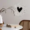 Hartje - Stippen - Beige Wandcirkel behangsticker klein -sfeer3