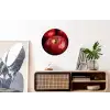 Rood - Appels - Fruit Wandcirkel aluminium klein -kantoor