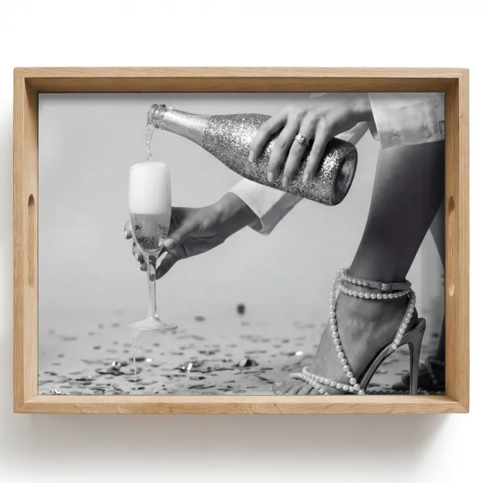 Feestelijk - Champagne - Discobal Dienblad Rechthoek middel -z3d_shopping