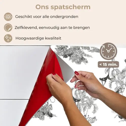Aap - Oerwoud - Grijs keuken achterwand spatscherm klein 900 -spatscherm_NL