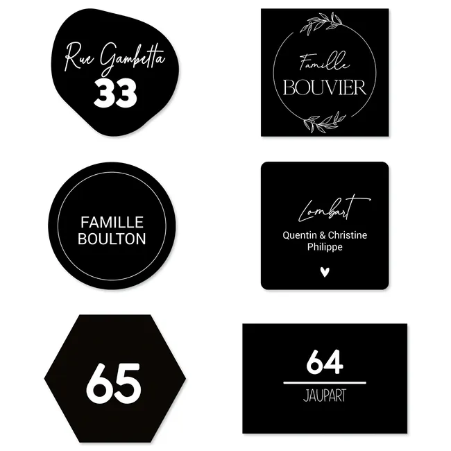Numero De Maison Noir