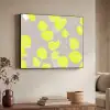 Bladeren - Neon - Geel - Lijnen Textielframe zwart klein -sfeer3