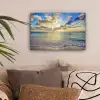Zee - Strand - Wolken - Zon canvas 2cm klein -sfeer1