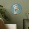 Eend - Koksmuts - Cute - Vogel Akoestische PET Vilt - Rond klein -sfeer2