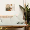 Vormen - Rond - Bladeren - Beige tuinposter los doek klein -sfeer7