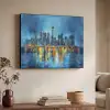 Skyline Toronto - Water - Stadslichten - Toren Textielframe - compleet frame klein -sfeer3