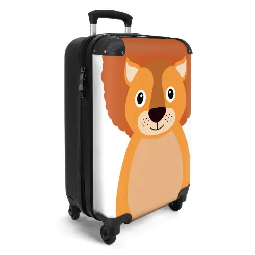 Dierenportret - Leeuw - kinderen Koffer - NBS - Handbagage middel -productfoto_3d