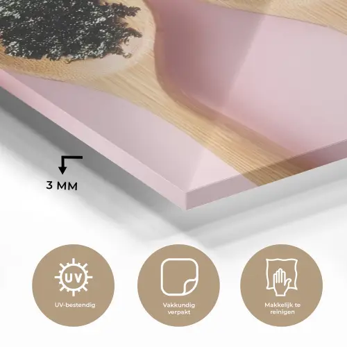 Ingrediënten - Lepels - Hout - Roze plexiglas 5mm klein -sfeer2