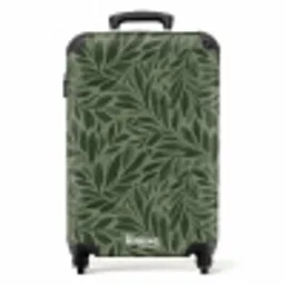 Bladeren - Organisch - Groen NBS - Handbagage koffer - Volwassenen Unisex middel -productfoto_recht