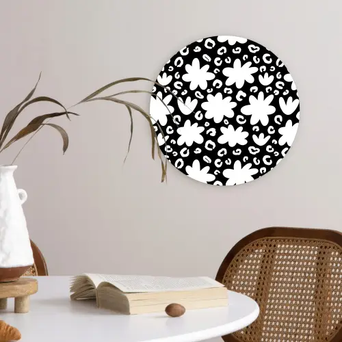 Gestileerd - Bloemen - Abstract Wandcirkel plexiglas klein 852 -sfeer4