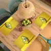 Avocado - Discobal - Geel - Glitter Placemat vinyl groot -zzsfeer5_Kitchenyeah-website