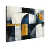 Abstract - Vormen - Goud - Blauw - Geometrisch canvas 2cm klein -z3d