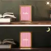 Roze - Gestreept - Belle Light Box met kabel (Tafellamp) klein -sfeer3