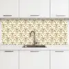 Ornament - Barok - Goud keuken achterwand 2 middel 871 -3d
