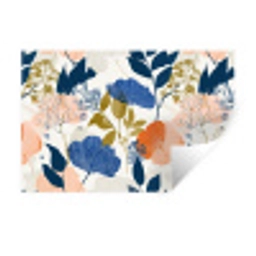 Bloemen - Botanisch - Kleurrijk Muursticker klein 286 -3d